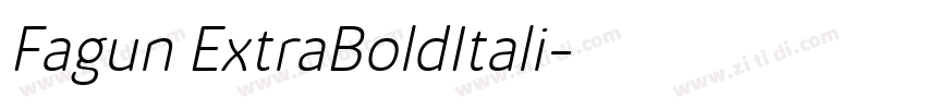 Fagun ExtraBoldItali字体转换